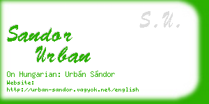 sandor urban business card